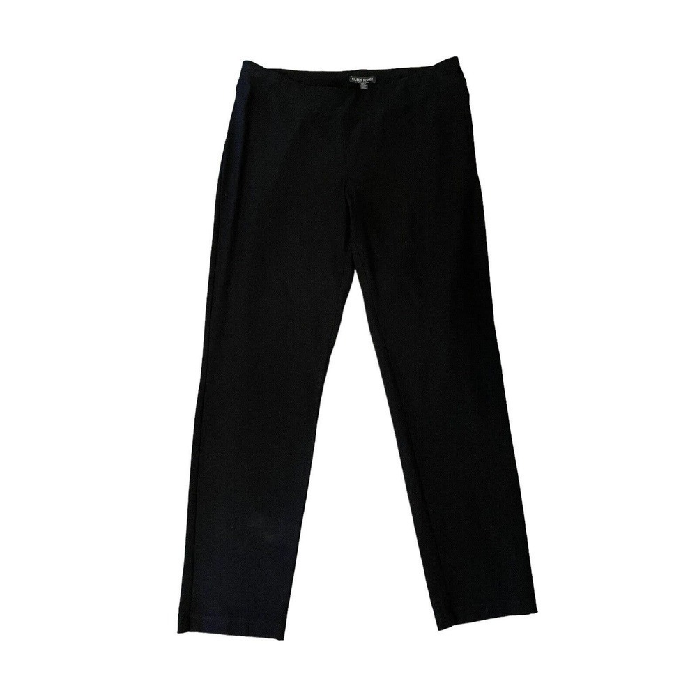 Eileen Fisher Women's Small Black Elastic Waist Slinky Stretchy Pull On Pants